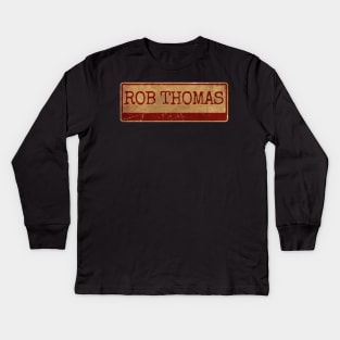 Aliska, text red retro Rob Thomas Kids Long Sleeve T-Shirt